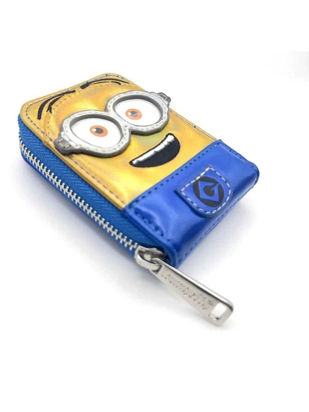 Minions Loungefly Despicable Me Accordion Zip Wallet 11 Card Slots Blue Yellow